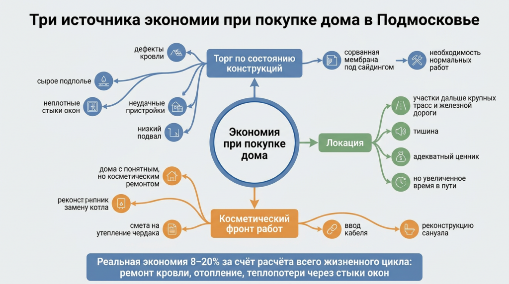 Три источника экономии при покупке дома